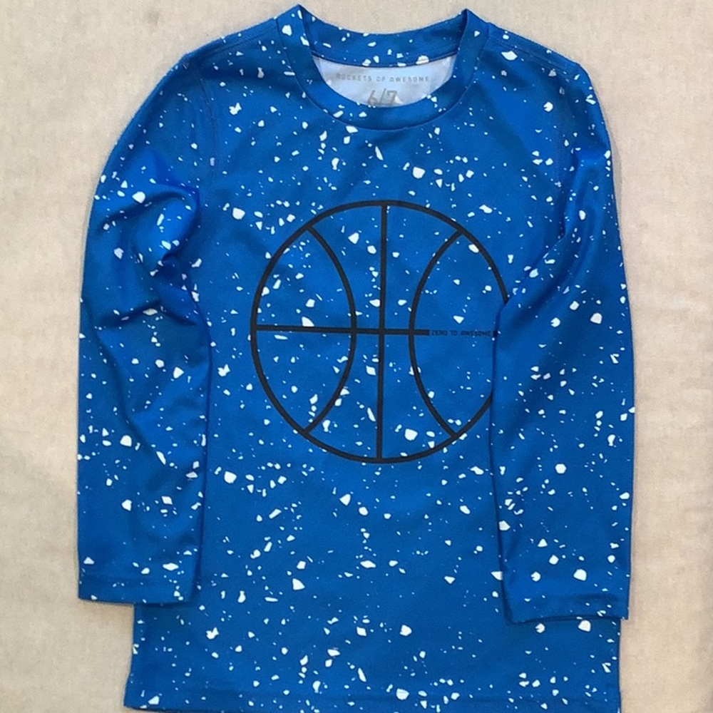 Rockets of Awesome - Rashguard - Boys’ Size 6/7 Blue/White/Black Swimwear